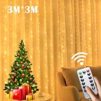 USB Festoon String Light Fairy Garland Curtain Light Christmas Light Christmas Decor For Home Holiday Decorative New Year Lamp