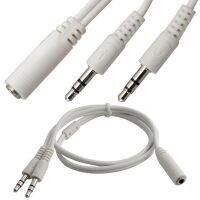 Stereo 3.5MM audio female to audio microphone adapter cable  one female and two male audio cable 0.6 meters Cables