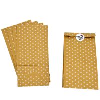 Stand Up Dot bags mini Kraft Paper Bags Child Party Birthday Food Seal Gift Packing Treat Bag Supplies 9X6X18cm