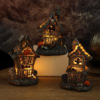 【YP】 Village Ornaments Witch Pumpkin Up Desktop Figurines New Year Decoration