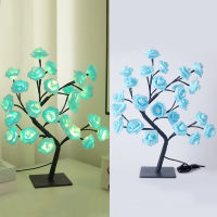 USB Rose Flower Tree Lights LED Table Lamp Fairy Maple Leaf Night Light For Home Party Xmas Christmas Wedding Bedroom Decoration