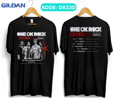 เสื้อยืดผู้ชาย Kaos one ok rock live in jakarta 2023 bahan katun premium ok23d