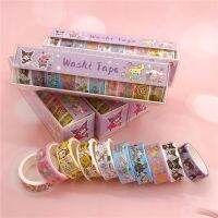 ♀ 10Pcs Kawaii Sanrio Adhesive Tape Hello Kittys Accessories Anime Hand Account Diy Materials Stickers Decoration Toys Girls Gift