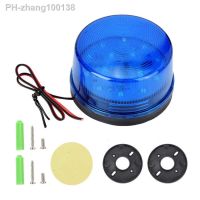 DC 12V/24V Strobe Signal Warning Light Blue LED Emergency Alarm Flashing Lamp without Sound Security Alarm Light