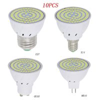 10Pcs/Lot MR16 E27 LED Lamp 3W 4W 5W GU10 E14 Spotlight Bulb 220V 48 60 80 LEDs Lampada SMD 2835 Bombillas Spot Light