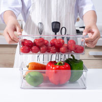 Refrigerator Organizer Stackable Fridge Food Storage Box With Handle Clear Plastic Pantry Food Freezer Organizer Kitchen Tool