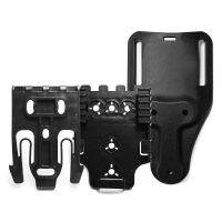 Tactical QLS Quick Locking System Kit Mid Ride Belt Loop Platform Attachment for Duty Holster with Locking Fork Receiver Plate