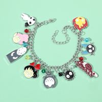 Studio Ghibli Miyazaki Hayao Anime Charm Bracelet With Totoro Spirited Away No Face Man Ponyo Howls Moving Castle Charms