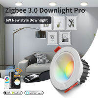 Gledopto Zigbee 3.0 LED Downlight 6W Pro Spot Light หรี่แสงได้อุณหภูมิสี RGB สำหรับตกแต่งแสงในร่มห้องนอนห้องน้ำ *