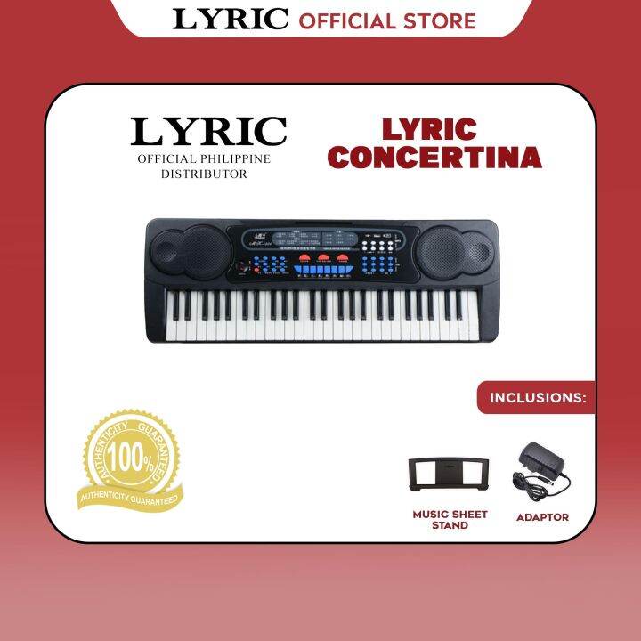 LYRIC CONCERTINA 54 KEYS DIGITAL KEYBOARD W/ USB SLOT FREE POWER SUPPLY