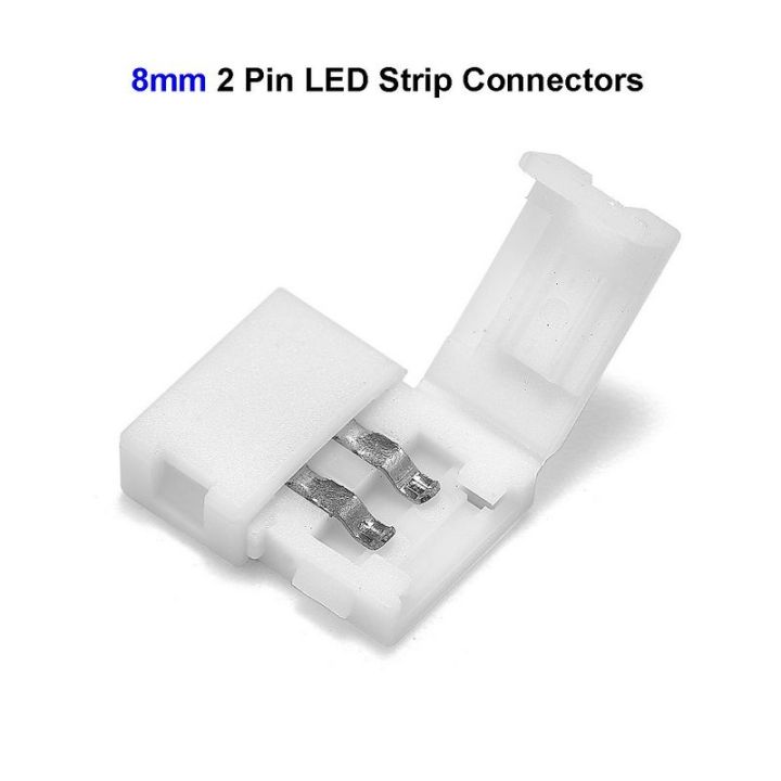 10pcs 8mm 2 Pin 10mm Led Connectors 4 Pin Rgb Strip Connector Free Welding For Smd 3528 2835 