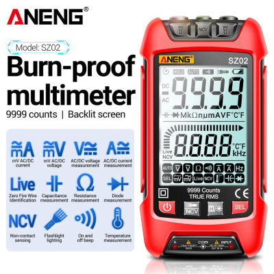 9999นับ Tester Meter ช่วงอัตโนมัติ True RMS NCV มัลติมิเตอร์เครื่องมือความแม่นยำสูง