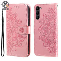 XICCI S23เคสแบบฝาพับสำหรับ Samsung S22 S22 S23มากบวก S21 S20 S20บวก S21 FE เคสโทรศัพท์เจ็ดกลีบเคสโทรศัพท์หนังมีกระเป๋าเงินแม่เหล็กลายนูน