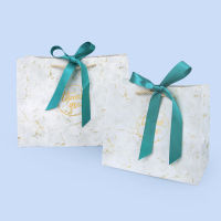 5pcs 10pcs marble gray gift paper bag holiday birthday party packaging carton general ribbon small paper bag