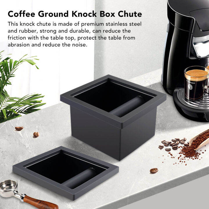 Coffee Ground Knock Box Chute Bottomless Knocking Residue Box Rectangle