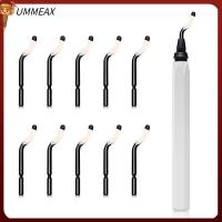 UMMEAX เหล็กความเร็วสูง ชุดเครื่องมือขัด มีใบมีด10 BS1010 สีขาวขาว เครื่องตัด RB1000 ถอดออกได้ การกำจัดขอบเสี้ยนที่แม่นยำ ที่จับหัวตัด ศิลปะเรซิน, งานโลหะ