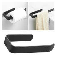 Newest Toilet Paper Holder Tissue Rack Wall Mounted Bathroom Kitchen Roll Holder Paper Tissue Rack Hook Modern Black Hanger