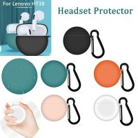 Wireless Bluetooth-Compatible Earbuds Case for Lenovo HT38 Protective Cover Silicone Solid Humanized Soft Shell Case 5 Color Headphones Accessories