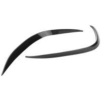 2Pcs Carbon Fiber Car Front Bumper Spoiler Splitter Cover for Mercedes-Benz C-Class C200 C260 W205 2019+