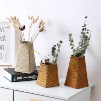 Handmade Woven Vases Seagrass Flower Basket Home Ho Decoration Fashion Desktop Storage Bottles Living Room Ornaments