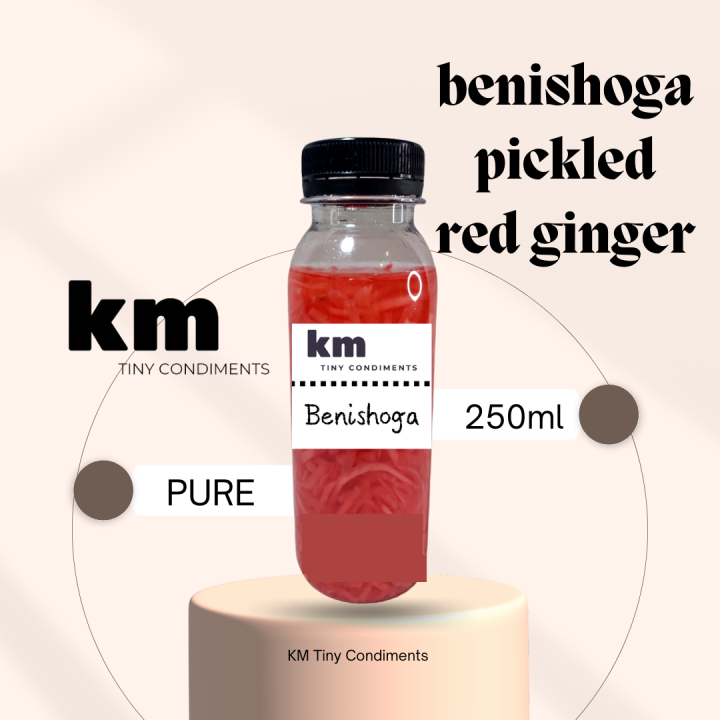 KM Tiny Condiments Benishoga Pickled Red Ginger in 250mL jar | Lazada PH
