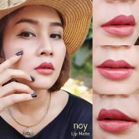 ( มีปลายทาง ) น้อยลิปแมท - สีพลอยศรี Noy Lip Matte ลิปน้อย ลิปสติก ลิปแมท ลิป ติดทน กันน้ำ ริมฝีปากชุ่มชื้น ไม่แห้ง ไม่ลอก ไม่ขุย