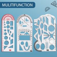 【CC】⊕♘๑  Multifunctional Function Ruler Set Mathematics Template Measuring for Student School Office Supplies