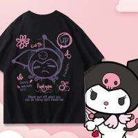 【ใหม่】 เสื้อยืดแขนสั้นผู้หญิง Sanrio Kuromi สไตล์ใหม่แนวโน้มเสื้อผ้าขนาดเล็กและขนาดใหญ่ แฟชั่น