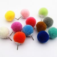 50pcs Decorative Standard Pin Cute Fur Ball Thumbtack Decorative Thumbtack Pushpins INS Decorative Painting Pin Push Pins Tacks Clips Pins Tacks