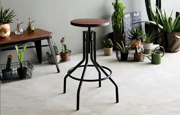 เก้าอี้บาร์สตูล-wooden-bar-stool-long-dark-brown-ปรับสูงต่ำ-หมุนได้-360-องศา