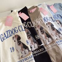 S068 เสื้อยืด oversize ผ้าคอตตอน สไตล์มินิมอล สกรีน GAZDOG CLUB