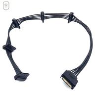 VISIONN สายไฟสำหรับสายต่อ SATA 18AWG,15Pin SATA ตัวผู้เป็นตัวเมีย1ตัวสำหรับฮาร์ดไดรฟ์สายตัวแยก4ขาอุปกรณ์คอมพิวเตอร์5ตัวสำหรับฮาร์ดดิสก์ /Hdd/ssd