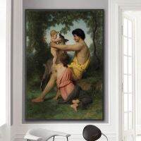 William Adolphe Bouguereau อิตาเลี่ยน Lovers ภาพวาดผ้าใบโปสเตอร์และพิมพ์สำหรับตกแต่งห้องนั่งเล่น Wall Art