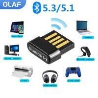 Olaf 5.1/5.3 USB ดองเกิล BT5.0อะแดปเตอร์รับสัญญาณบลูทูธสำหรับพีซีแล็ปท็อปลำโพงไร้สายหูฟังตัวรับสัญญาณ USB เครื่องส่งสัญญาณ USB