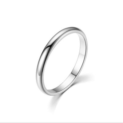 แหวนข้อนิ้วชุบสีทองสีเงิน2มม. 4มม. 6สเตนเลสสตีลสำหรับผู้หญิงแหวนทองแบบมินิมอล