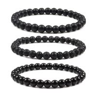 【hot】△♛❀  Stone Elastic 6mm Men Beads Strand for Jewelry pulseira