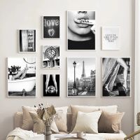 Europe Scenery Picture Canvas Painting Wall Art Fashion Black and White Photography Landscape Poster and Print for Home Decor