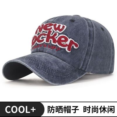 ℗﹊ Baseball cap mens and womens spring breathable sunshade simple letter cap running exercise sports cap all-match casual cap