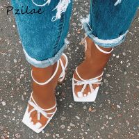 ㍿□◘ Black White Sandals Heel