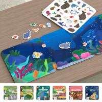 Reusable Stickers for Toddler 1-3 Waterproof Reusable Jelly Busy Sticker Book Reusable Boilable Travel Toys Cute Montessori Multifunctional Learning Activities for Kids Boys Girls masterly