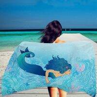 【DT】hot！ Cartoon Print Beach Microfiber Quick-Drying Super Absorbent Decoration Sauna