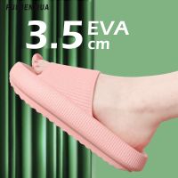 3.5cm Men Women Thick Platform Home Slippers Fashion Non-Slip Eva Bathroom Slides Woman Sandals 2023 Summer Soft Sole Flip Flops