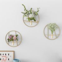 【CC】 Metal Candlestick Candle Holder Wall Hanging Vas for Bedroom Decoration Crafts