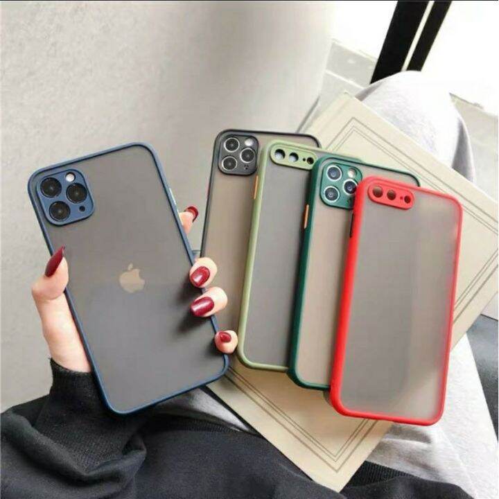 b1เคสขอบสีหลังขุ่น-กันกล้อง-เคสด้าน-oppoรุ่นใหม่-oppo-a94-f5-f7-a16-reno-6-6z-reno-5-a15-a15sเคสกันกระแทก-พร้อมส่งจากไทย