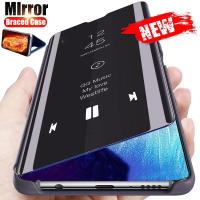 For Redmi10C Case Smart Mirror Leather Flip Phone Cover For Xiaomi Redmi 10C 10 C C10 220333QBI 6.71 Magnetic Book Stand Fundas Electrical Safety