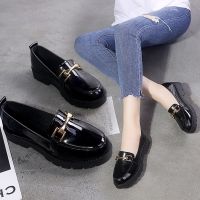 30 to 45 female han edition fat big yards for womens shoes British leather feet wide and thick bottom loafers wholesale