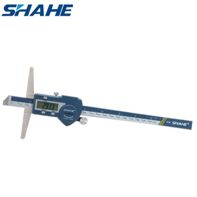 Shahe สแตนเลส0-200Mm ดิจิตอลอิเล็กทรอนิกส์ความลึกเครื่องวัดระยะเวอร์เนียเครื่องมือวัดไมโครเมตรเครื่องวัดระยะเวอร์เนีย