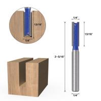 1ชิ้น1/4นิ้วก้านแม่แบบตัดแต่งบานพับมอร์ติซิ่งเราเตอร์ดอกสว่านกับรองลื่น6.35มม. ก้านทริมเมอร์เราเตอร์ทำความสะอาดแบบล้างสำหรับไม้