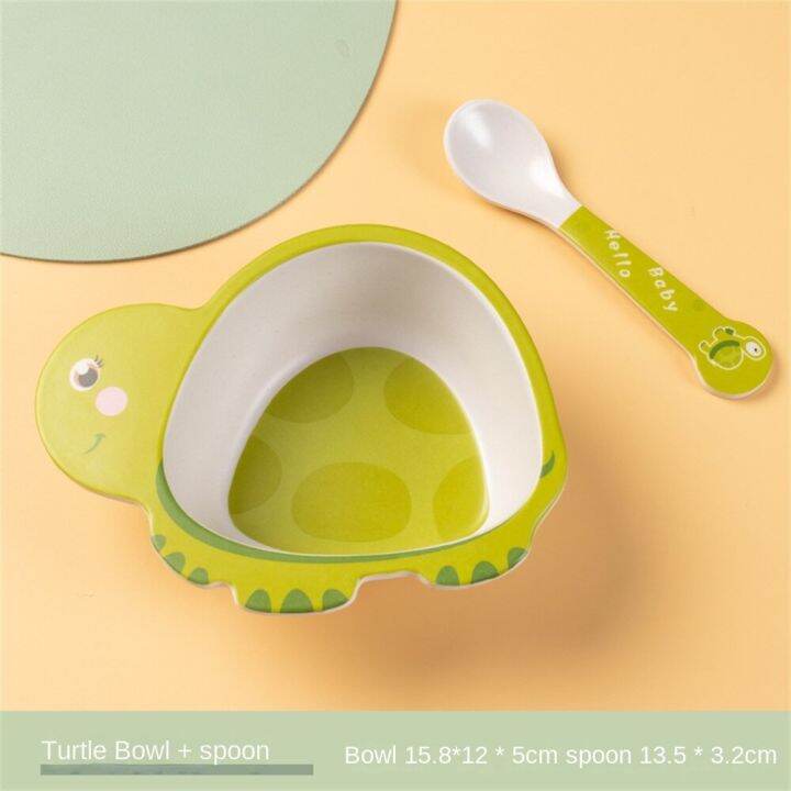 1set-baby-bowl-spoon-aby-feeding-dishes-childrens-dishes-bamboo-fiber-tableware-cartoon-food-plate-spoon-kitchen-tableware