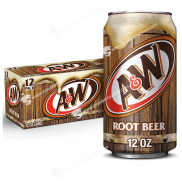 Nước Ngọt Có Gas A&W Root Beer, Lon 288 mL 12 Fl. Oz., Lốc 12 Lon